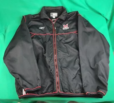 Pre-owned Reebok Miami University Hockey Polyester & Nylon Jacket Large • $29.75