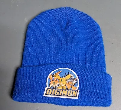 Digimon Digital Monsters Blue Beanie Hat Cap  Rare Anime • $4.99