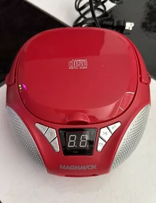 Magnavox Portable CD Player  - MD6942-RD-EU With AM/FM Radio - Color RED • $34.95