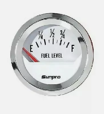 $21.95 • Buy Sunpro Cp8209 Fuel Level Gauge 2  White Electrical
