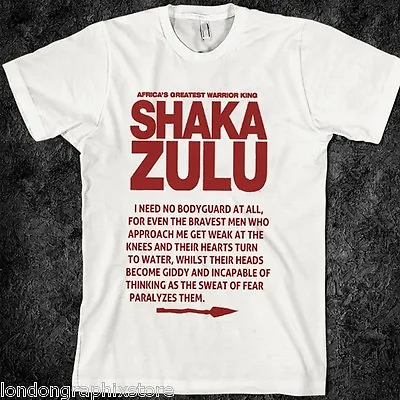 Shaka Zulu T-shirt Malcolm X MLK Ferguson Mike Brown Nelson Mandela New • £18.99