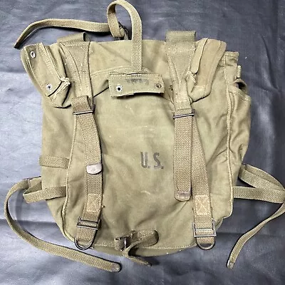 Vtg US Army Military Field Pack Combat Rucksack Backpack No Frame - 301 • $86.40