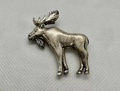 GLENN SANDOVAL GS Sterling Moose Brooch Pin Navajo Native American Vintage • $65