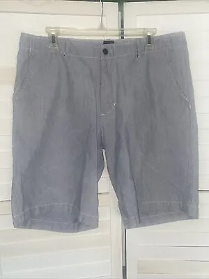 JF J. Ferrar Mens Casual Gray Flat-Front Shorts Size 34 • $15