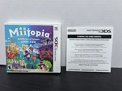 Miitopia Nintendo 3DS Authentic EMPTY Case & Manual ONLY NO GAME • $10