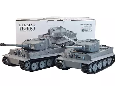 German Tiger 1 RC Tank 1:24 HENG LONG 2.4G Sound Radio Control IR Battle Toy 360 • $116.83