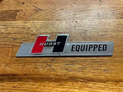 Hurst Equipped Hurst Shifter Shifters Vintage Metal Thin Plaque Emblem Nameplate • $12.99