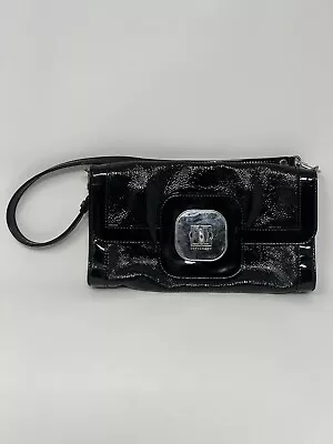 RARE Vintage Longchamp Gatsby Black Patent Leather Textured Shoulder Bag Handbag • $98.99