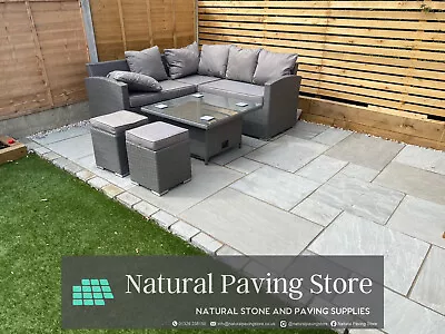 Kandla Grey Indian Sandstone Patio Paving Slabs | Mixed Sizes | 18mm Cal | 19sqm • £2.50