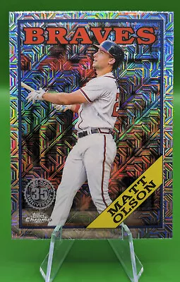 2023 Topps Chrome 1988 MOJO SILVER Refractor #T88C-98 MATT OLSON Atlanta Braves • $5.99