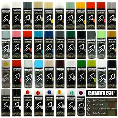 Canbrush Spray Paint Aerosol All Purpose Fast Drying Metal Wood Plastic 400ml • £6.99