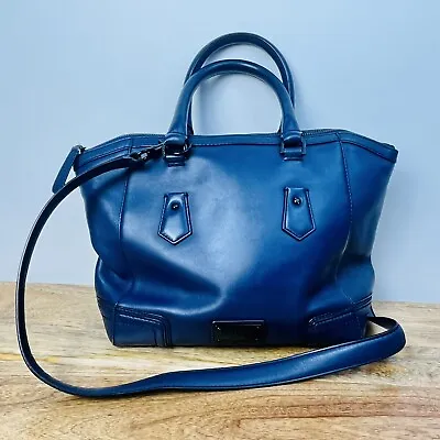 $129.95 • Buy Oroton Navy Blue Leather Crossbody Shoulder Tote Bag Handbag