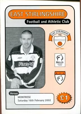 A24 East Stirlingshire V Montrose 16/02/02 Division 3 • £1.75