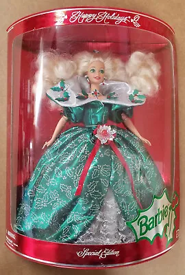 NEW 1995 Happy Holidays Barbie Special Edition 14123 Mattel (NRFB) New Open Box • $17.47