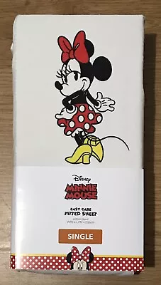 Disney Minnie Mouse SINGLE Fitted Sheet NEW • £6.99