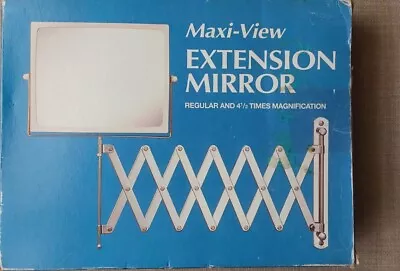 Maxi-View Extension Mirror Regular&4 1/2 Times Magnification Vintage By Franklin • $24.99