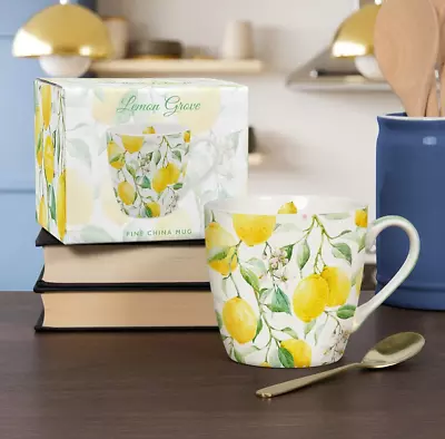 Lesser & Pavey Lemon Grove Boxed Fine China Breakfast Mug Cup Gift New • £9.99