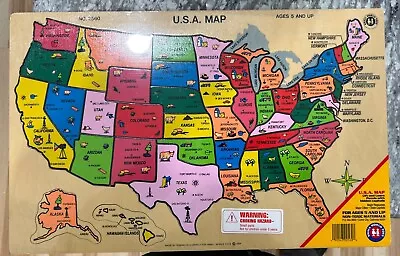 United States Of America Puzzle Map Factory Sealed Vintage Small World Toys • $21.17