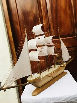 Wooden  Model Sailing Ship Home Décor Handmade  Free Shipping36'x8'x27' • $200