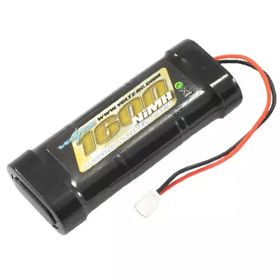 Voltz 1600mAh 7.2v NiMH 6-Cell RC Car Battery Stick Pack W/Micro Connector Plug • £15.38