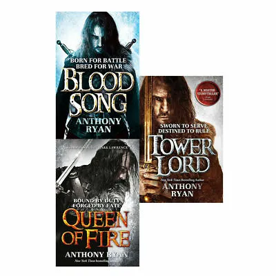£26.99 • Buy Anthony Ryan 3 Books Collection Set Blood Song,Tower Lord,Queen Of Fire NEW