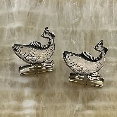 Vintage Cufflinks Prize Winning Trophy Big Fish Ice Fishing • $14.99