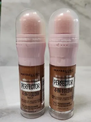 2-Maybelline Instant Rewind Perfector 4 In 1 Glow Makeup #2.5 Medium Deep Warm • $15.99