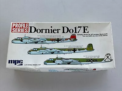 MPC PROFILE SERIES 1/72 SCALE DORNIER Do17 E PLASTIC MODEL KIT Plane CV JD • $22.99