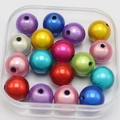 50 Mixed Color 3D Illusion Acrylic Miracle Beads 12mm Jewelry Bracelet Beads • $7.14