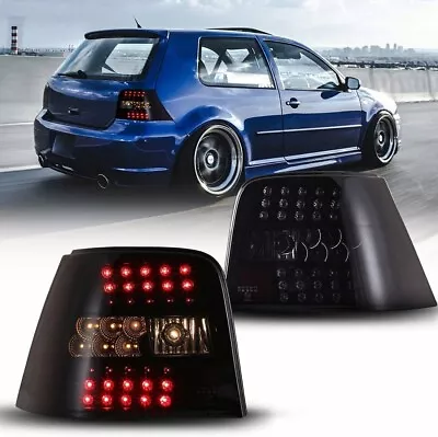 Smoke Lens 1999-2004 For Volkswagen VW Golf GTI MK4 Replace LED Tail Lights Lamp • $156.99