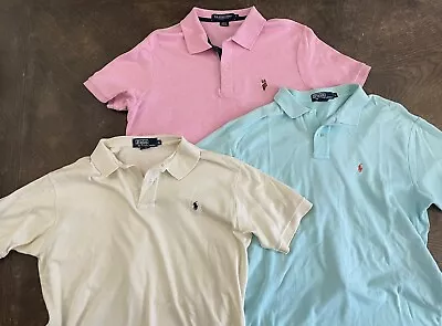 Lot Of 3 POLO By Ralph Lauren/U.S. Polo Assn. Mens L/XL Shirts USA Made Cotton • $25