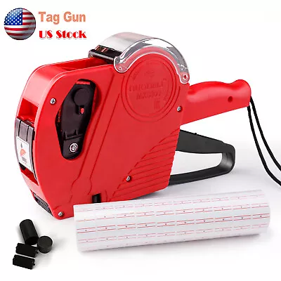 MX-5500 8 Digits EOS Price Tag Gun Labeler Labeller W/5000 Sticker Labels + Ink • $14.95