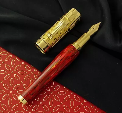 Montegrappa Ten Commandments Red / Vermeil Fountain Pen - (Fine Nib) • $4995