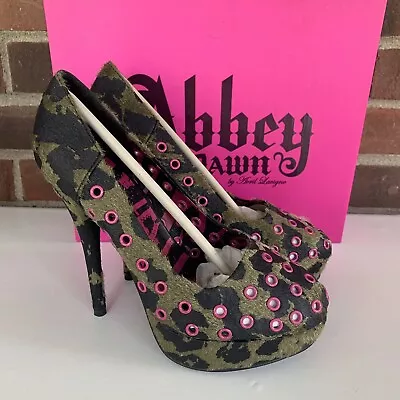 Abbey Dawn By Avril Lavigne Girl Talk Animal Platform Pump Camouflage US 8 M NEW • $26.95