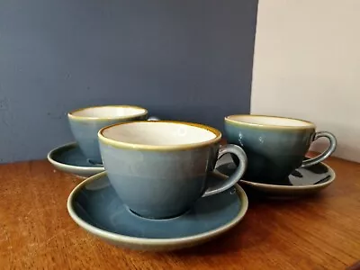 Olympia Kiln Cappuccino Cup Ocean Blue Diameter 11cm Cup Porcelain Cafe • £22