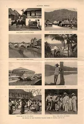 Revolt In The Philippine Islands - Scenes In Manila And Suburbs- 2 Pages  - 1897 • $21.21