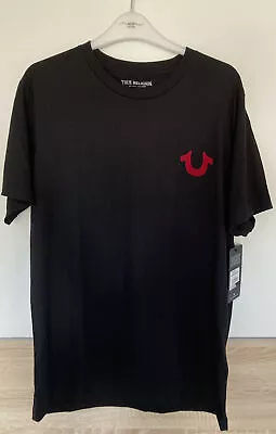 £22.99 • Buy Mens True Religion HS CWP Buddha Crew Neck Tee Medium Black BNWT