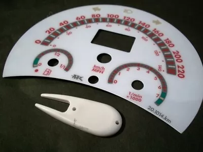$28.99 • Buy Fits 98-04 VW Beetle Bug Automatic AT Kilometers Cluster White Face Glow Gauges