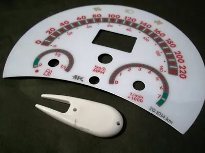 Fits 98-04 VW Beetle Bug Automatic AT Kilometers Cluster White Face Glow Gauges • $28.99