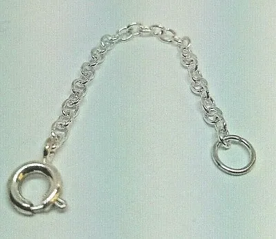 Silver Plated Necklace Chain Extender  Clasp Jewellery Finding • £2.99