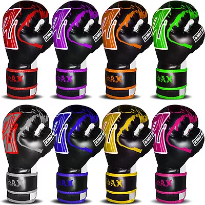 Kids Boxing Gloves Junior Sparring Training Punchbag Leather Gloves 468 OZ • £9.49