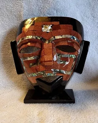 8 Beautiful Mayan Aztec Mosaic Burial Death Mask With Semi-precious Stones Onyx • $19.99