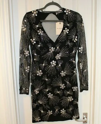 Size 10 Dress Miss Selfridge Beaded Sequin Sparkle Christmas Party • $24.85