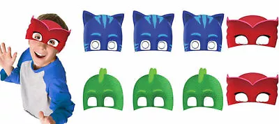 PJ Masks CARDBOARD BIRTHDAY PARTY SUPPLIES PARTY MASKS PACK OF 8 • $13.99