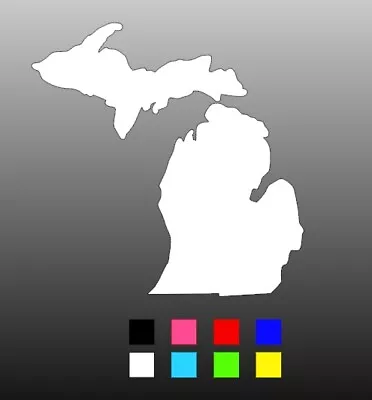 Michigan Upper And Lower Peninsula Die Cut Window Sticker Decal  Multiple Colors • $3.99