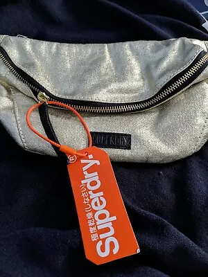 £4.99 • Buy Superdry Womens Metallic Gold Bum Bag  New With Tags