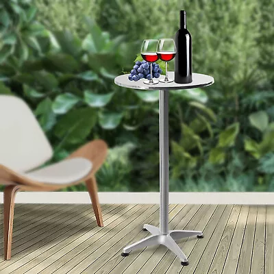 Bar Height Dining Table Pub Round Tall Folding Indoor/Outdoor Patio Metal Party • $59.85