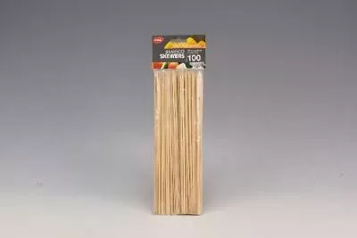 £2.49 • Buy 100 BBQ Bamboo Sticks 25cm Wooden Skewers Fruit Chocolate Fountain Kebab Sticks