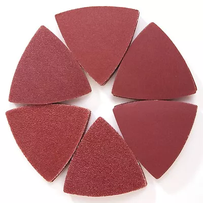 100PCS Triangle Sanding Pads For Oscillating Multi-Tool Hook Loop Sandpaper Disc • $12.99