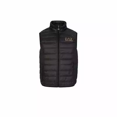 Emporio Armani EA7 Ultra-Light Down Black/Gold Gillet • £112.49